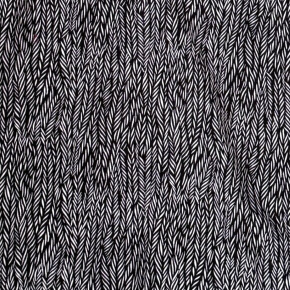 CHICOS Zenergy French Terry Knit Scoop Neck Puff Sleeve Black White Print Dress - Picture 3 of 7